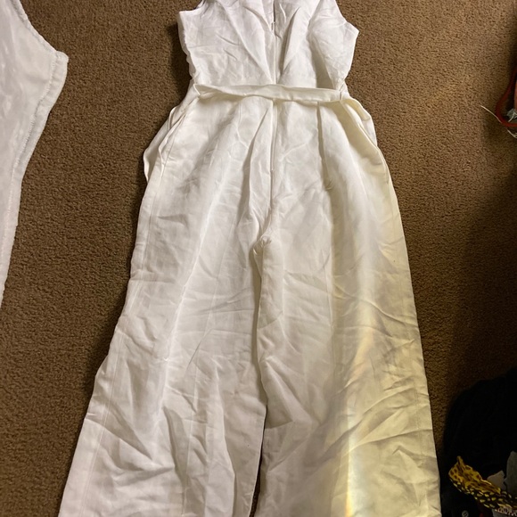 Banana republic white wide legs romper size o - Picture 2 of 2